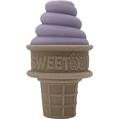 Vista 5 de SweeTooth Mordedor de bebé en forma de cono de helado - Naranja adorable