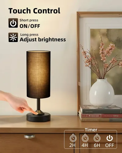 Vista 5 de EZVALO Lámpara inalámbrica, luz ambiental, regulable, 2700 K, temporizador, control táctil, portátil, LED, funciona con pilas, recargable, sin