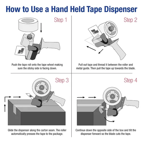 Vista 2 de Aviditi Tape Logic - Pistola dispensadora de cinta de embalaje resistente de 4 pulgadas, para embalaje, envío, mudanza y uso en almacén