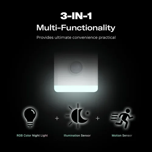 Vista 3 de THIRDREALITY Luz Nocturna de Color Inteligente, Matter sobre WiFi, Multifuncionalidad 3 en 1, Funciona con SmartThings, Google Home, Apple Home
