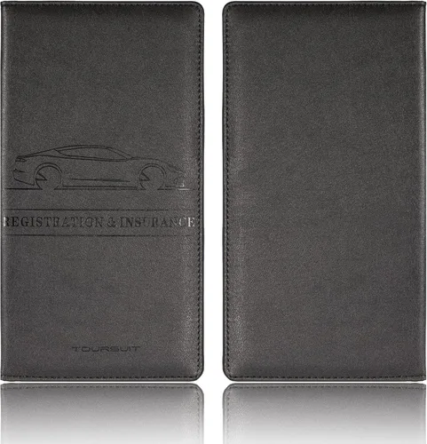 Vista 3 de TOURSUIT Soporte para Registro de Coche y Tarjeta de Seguro, Organizador de Compartimento para Documentos de Licencia en Guantera, Accesorios