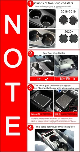 Vista 3 de Auovo Cup Holder Insert Linerts for Toyota Prius Accessories 2016-2022 Custom Fit Anti dust Mats Door Pocket Liners Cup Holder Console Mats Pads