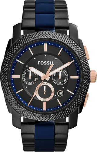 Fossil Machine - Reloj cronógrafo de cuarzo con caja de acero inoxidable para hombre