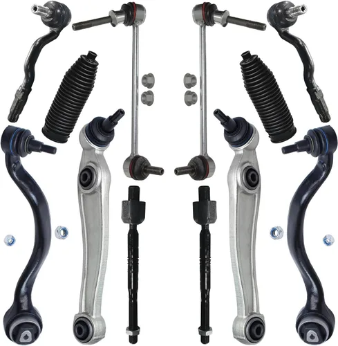 Vista 105 de Detroit Axle – 12 brazos de control superiores e inferiores delanteros con rótulas, barras de unión exteriores e interiores con topes, barras