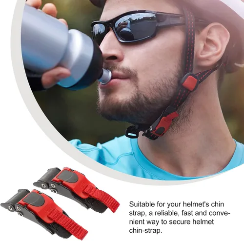 Vista 6 de Vaguelly 2 hebillas de liberación rápida para motocicleta, repuesto de correa de barbilla de material ligero, accesorios confiables para un ajuste