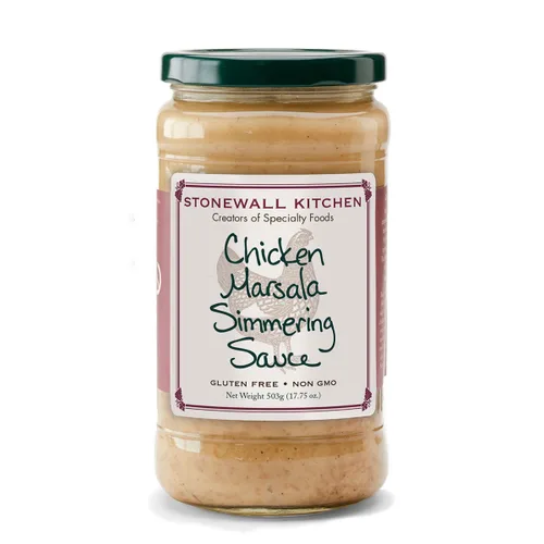 Stonewall Kitchen Salsa hervida de pollo Marsala, 17.75 onzas