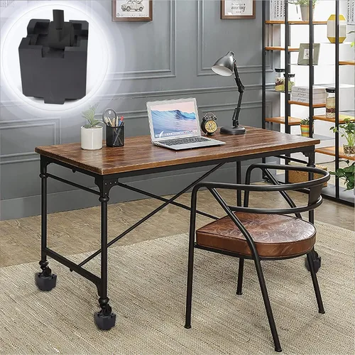 Vista 6 de Elevadores de madera para cama, apilables, altura de 3 o 6 pulgadas, elevadores resistentes para sofá, mesa, sillón (juego de 4 elevadores, negro)