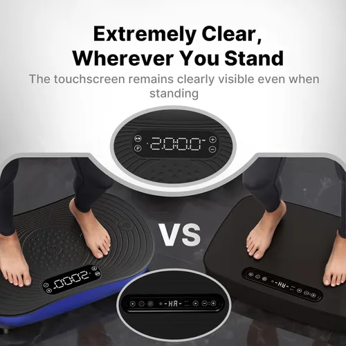 Vista 3 de MERACH Máquina de ejercicios con placa de vibración, plataforma vibratoria para drenaje linfático, pérdida de peso, activación muscular