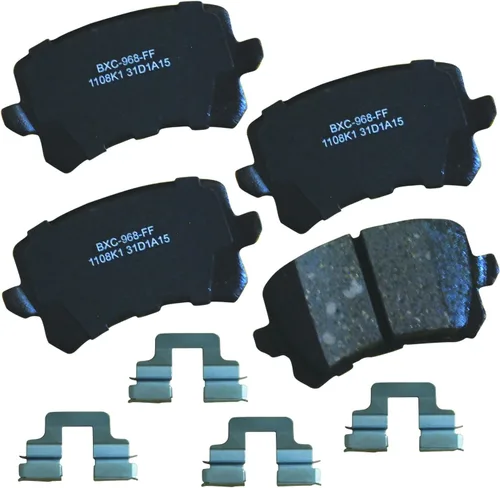 Vista 93 de Pastillas de freno traseras cerámicas Bendix Premium SBC1337 para Cadillac CTS 2014-2008, SRX 2016-2010, Chevrolet Camaro 2015-2010, Saab 9-4X 2011
