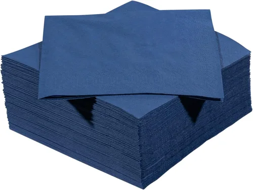 Vista 149 de Servilletas negras para bebidas, servilletas de papel desechables de 3 capas para bar, cóctel, bodas, cumpleaños, fabricadas en la UE, (20 unidades)