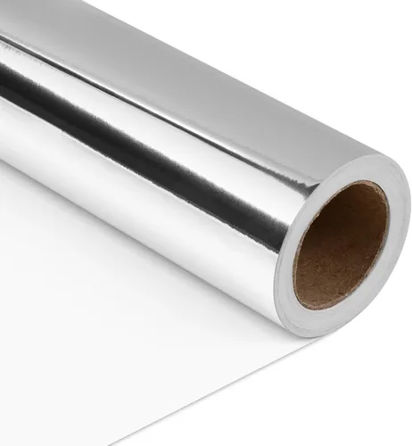 Vista 9 de NESCCI Papel de regalo metálico marrón, papel de color sólido, papel de regalo perfecto para bodas, día de San Valentín, cumpleaños, Navidad, baby