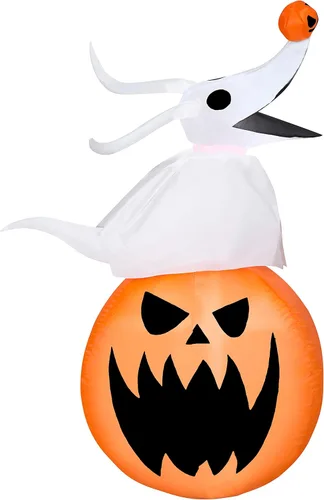 Vista 10 de Jack Skellington On Tombstone Airblown inflable de 3.5 pies de alto