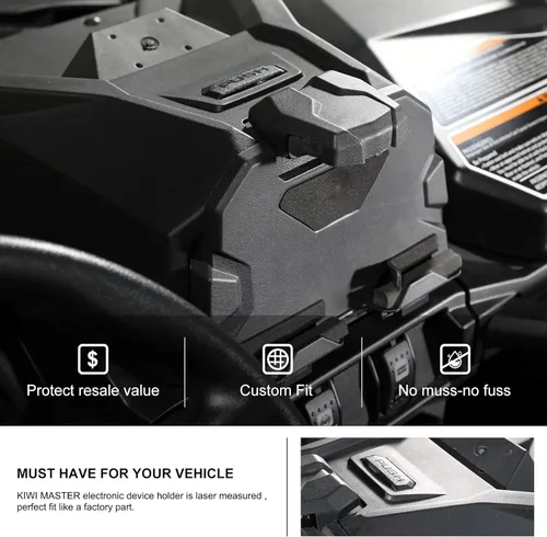 Vista 2 de KIWI MASTER Soporte de teléfono para tableta para dispositivo electrónico, para Can-Am Commander 2021-2026, Can-Am Maverick Sport/Trail 2019-2026