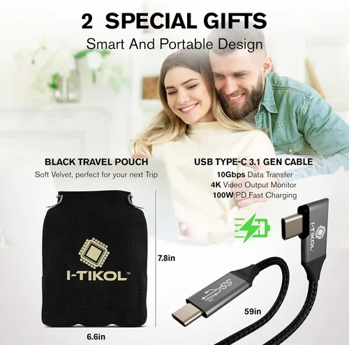 Vista 7 de Cargador USB C de 245 W A2215 - Bloque de cargador USB C - Cargador GaN de 5 puertos de escritorio 3 USB-C 2 USB-A - Hub USB alimentado - Múltiples