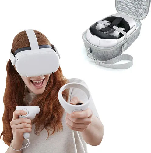 Vista 7 de subeirey Funda para Oculus Quest 2 funda de realidad virtual resistente al agua funda de transporte de viaje ligera y portátil bolsa cruzada