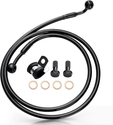 MoKitDora Líneas de freno delanteras extendidas trenzadas de 42.5", manguera de aceite de acero inoxidable para Harley 2004 en adelante Sportster