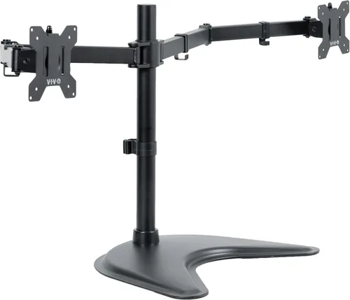 Vista 12 de VIVO STAND-V002F Soporte de escritorio independiente para monitores LED LCD dual de hasta 27 pulgadas, brazos totalmente ajustables de alta