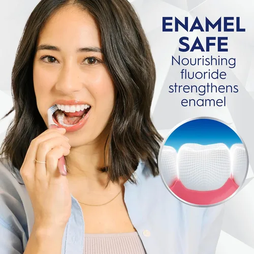 Vista 6 de Crest 3D White Brilliance - Pasta dental blanqueadora de dientes morada luminosa, 4.6 onzas, paquete de 3, pasta dental con fluoruro anticaries que
