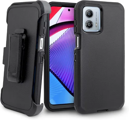 Funda para Motorola Moto G-Power-5G 2023: Moto G 5G 2023, con funda de clip para cinturón, protección de cuerpo completo resistente, protector de