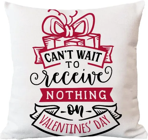 Vista 5 de Funda de cojín para sofá, decoración del día de San Valentín, no puedes esperar a recibir nada, fundas de almohada para el día de San Valentín