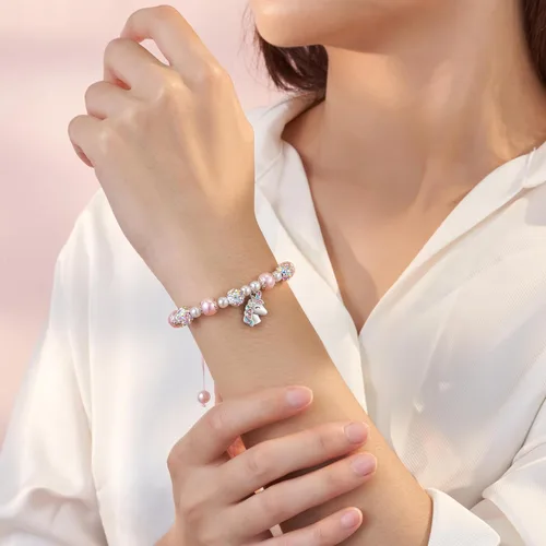 Vista 7 de HGDEER Regalos de cumpleaños de unicornio para niñas, pulsera ajustable de unicornio con perlas rosas para niñas, hija, nieta, sobrina