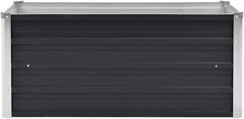 Vista 6 de vidaXL Jardín elevado de acero galvanizado, maceta de jardín rectangular para flores y macetas, cama de flores elevada sin fondo, resistente a