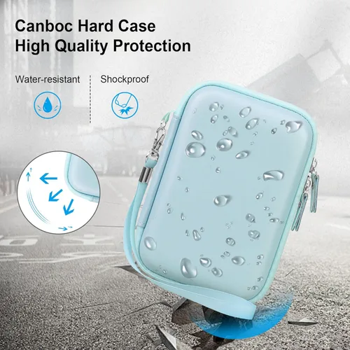 Vista 4 de Canboc Estuche de transporte para Fujifilm Instax Mini Link 3 2 1 Impresora para smartphone, bolsillo de malla para película instantánea y cable