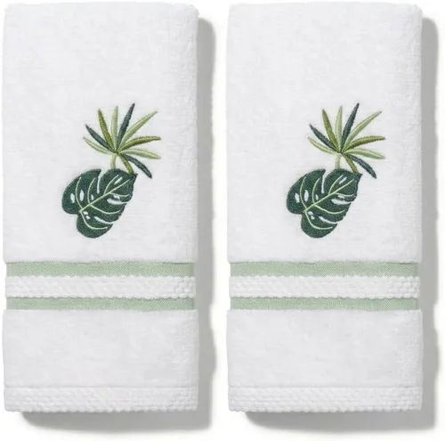 Vista 12 de Avanti Linens - Toalla de dedo, toalla de algodón suave y absorbente (Colección Costera Abstracta)