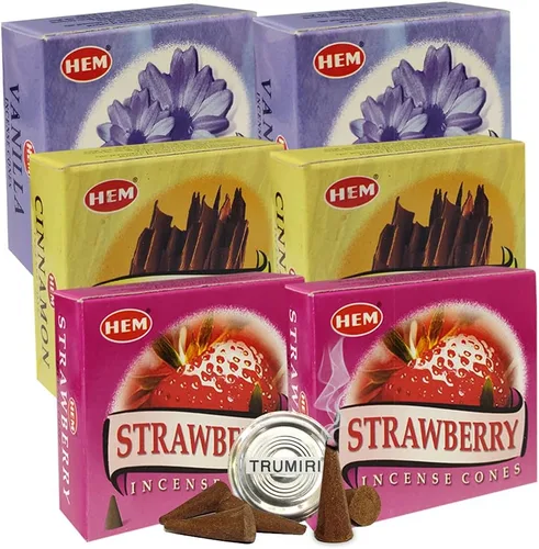 Vista 20 de Atrae Dinero Good Fortune Gold Rain - Paquete variado de conos y soporte de lluvia de Hem Trumiri Insense Insence