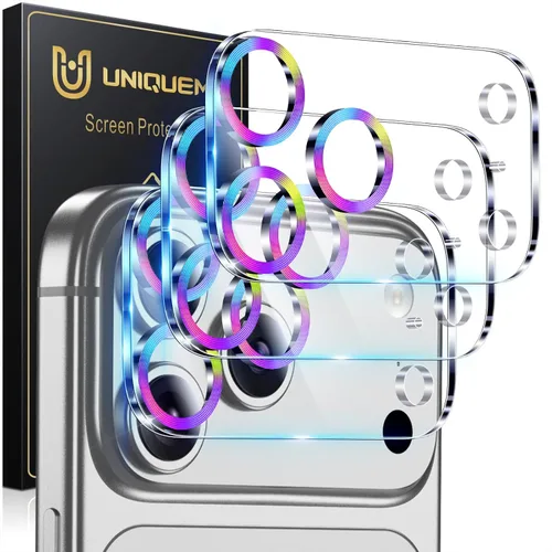 Vista 87 de UniqueMe para Paquete de 3 Protectores de Lente de Cámara para iPhone 15 Pro/iPhone 15 Pro Max, [Protección contra Caídas] [Compatible con Fundas]