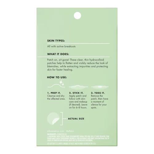 Vista 6 de e.l.f. SKIN Blemish Breakthrough - Parches de espinillas, ayuda a reducir el aspecto de manchas y curar, vegano y libre de crueldad, 36 parches