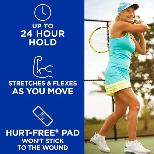 Vista 5 de Band-Aid - Vendas adhesivas de tela flexible para una protección flexible y cómoda, paquete doble, 2 x 100