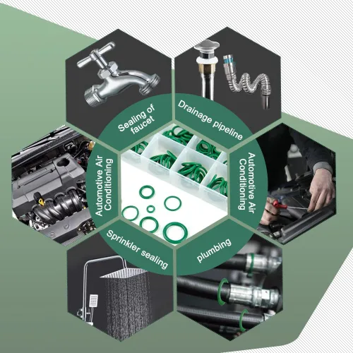 Vista 6 de Kit de 270 anillos tóricos, kit de juntas tóricas de CA automotriz, anillo de sello de compresor de aire acondicionado para automóvil, anillo