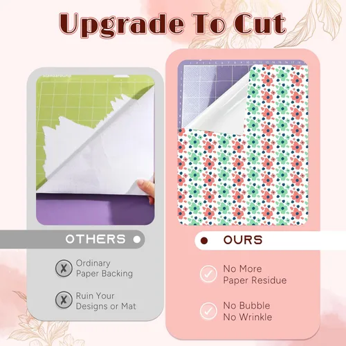 Vista 4 de Tintnut Candy Boho - Vinilo adhesivo permanente, 12 hojas, 12 x 10 pulgadas, patrón de dulces y flores, vinilo autoadhesivo para manualidades