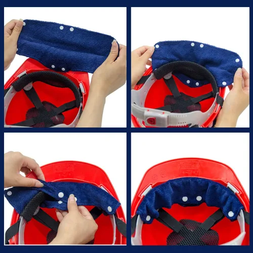 Vista 3 de Alpurple Banda de algodón lavable para casco – Forro reutilizable a presión y almohadillas de sudor para accesorios de casco