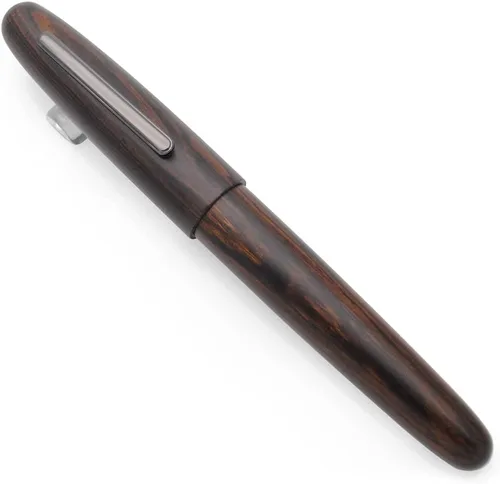 Vista 10 de JINHAO 9056 - Pluma estilográfica de madera natural hecha a mano (madera de ébano, punta mediana de 0.028 in)