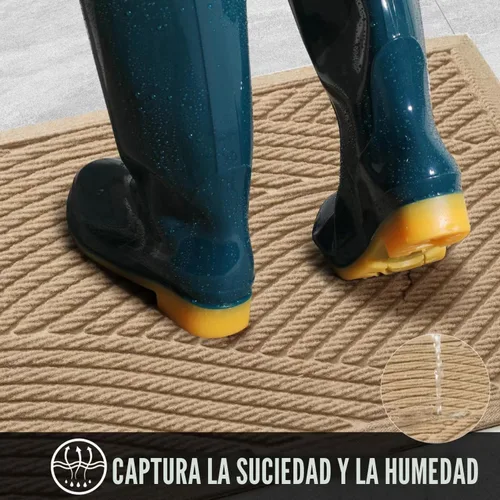 Vista 2 de HIYARD Tapete resistente para puerta delantera, absorbente, resistente a la suciedad fangosa, para puerta de bienvenida para interiores