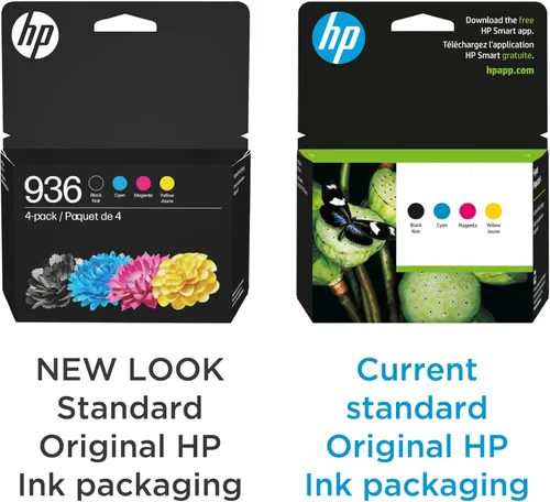 Vista 3 de HP Cartuchos de tinta 936 negro, cian, magenta y amarillo (paquete de 4) Funciona con OfficeJet 9120, Pro 9110, 9120, 9130, Wide Format 9730