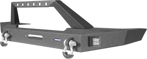 Vista 6 de Hooke Road XJ Parachoques delantero con placa de cabrestante para Jeep Cherokee XJ 1984-2001, parachoques de cabrestante de acero con luces LED