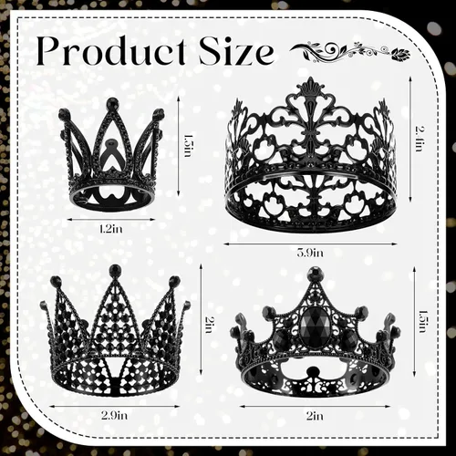 Vista 2 de Jetec 4 piezas de accesorios para ramos de flores con diamantes de imitación, decoración real para baby shower, boda, cumpleaños y mascotas