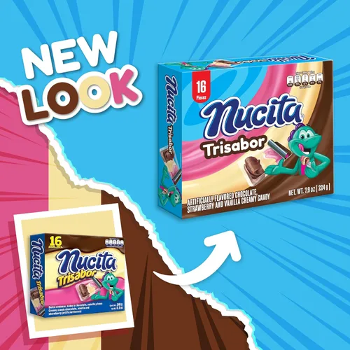 Vista 5 de NUCITA Trisabor, chocolate cremoso, vainilla y caramelo de fresa, 7.9 onzas (paquete de 1)