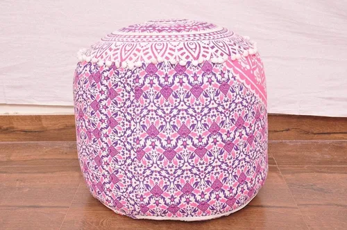 Vista 12 de Cojín otomano con diseño de mandala de langosta, diseño de collage bohemio, decoración de dormitorio, reposapiés, funda de almohada de algodón