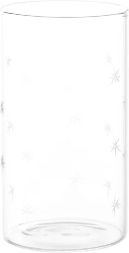 Borosil VDLG350 Vision Deco - Vaso grande Galaxy [Juego de 6] vasos transparentes, ligeros y duraderos, resistentes a los olores, aptos para