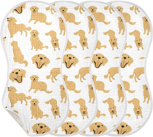 Vista 17 de Lindos paños de muselina de panal de abeja para bebé, 1 paquete de 100% algodón, baberos para niño y niña