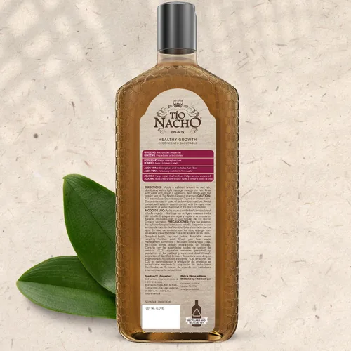Vista 9 de Tio Nacho Champú de ginseng con jalea real, champú para el crecimiento del cabello a base de hierbas para cabello más fuerte y saludable, ginseng