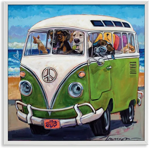 Vista 31 de Stupell Industries Retrato abstracto de perro enmarcado Giclée por Irena Orlov