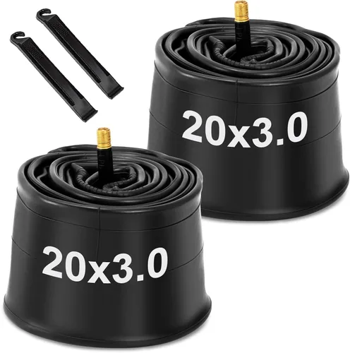 Hycline Tubo interior para bicicleta de grasa: 20/26x3.0-4.0 pulgadas, paquete de 2 tubos eléctricos para neumáticos grasos AV 1.260 in, válvula