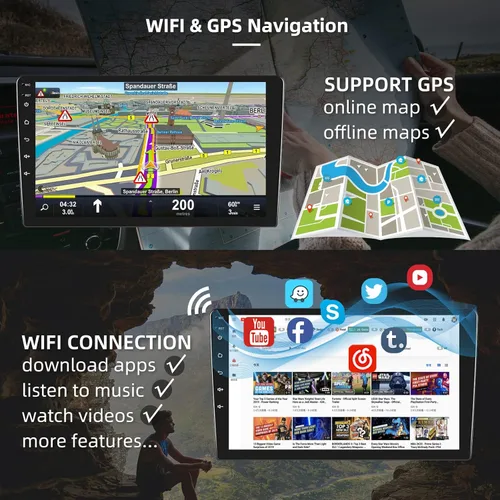 Vista 5 de Radio de coche 4Core+64G para Toyota Hilux 2015-2020, pantalla táctil de 10.1 pulgadas estéreo para coche con Carplay Android Auto Mirror Link