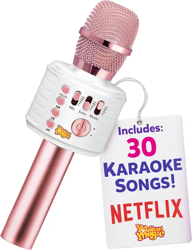 Vista 10 de Move2Play Motown Magic, Micrófono de karaoke Bluetooth Incluye 30 canciones famosas Micrófono de karaoke para niños Regalo de cumpleaños