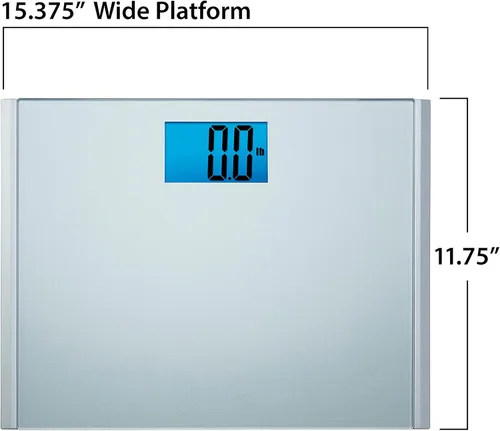 Vista 4 de Balanza de precisión digital de baño con plataforma ancha EatSmart, y tecnología Step-On, 440 libras